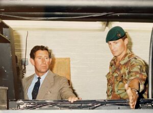 In 1993 the heir apparent or the Prince of Wales, Charles, supported by Lt. Conrad Thorpe Royal Marines. 
