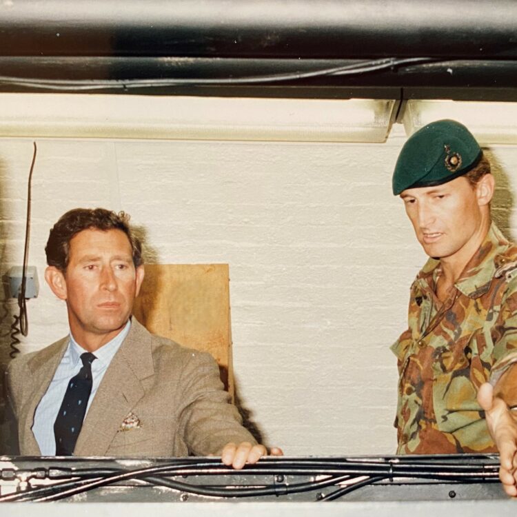 In 1993 the heir apparent or the Prince of Wales, Charles, supported by Lt. Conrad Thorpe Royal Marines. 